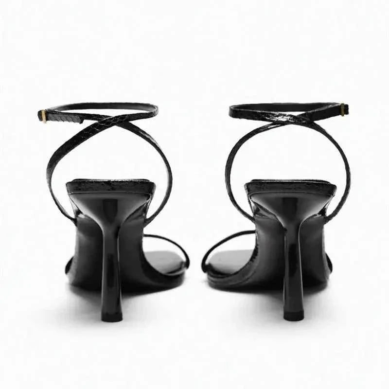 Women's Shoes Black Snake Pattern