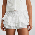 Women's Shorts 3D Wrinkled Layered Ruffle Elastic Waist