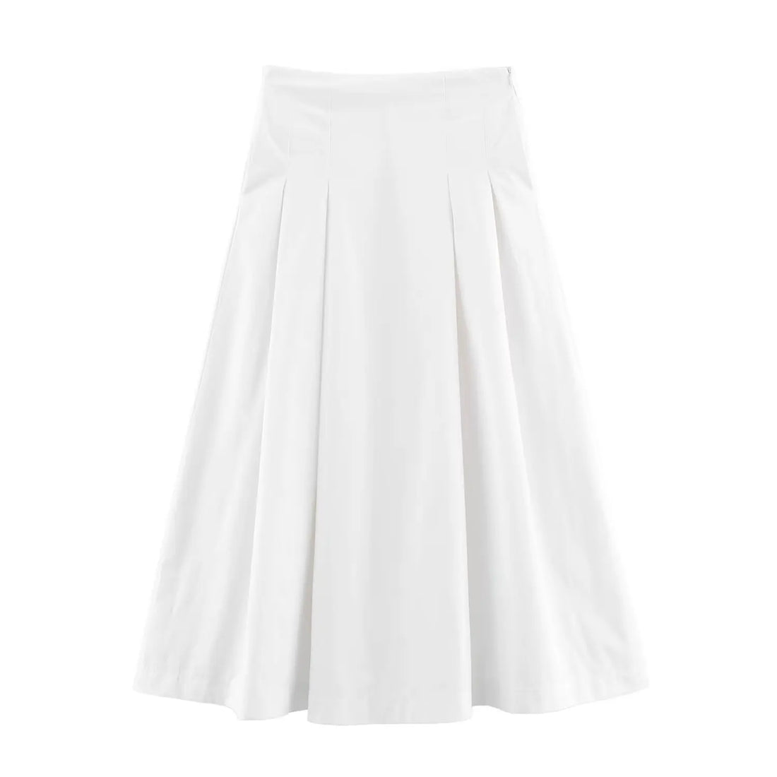 Women’s Simple A-line Skirt High Waist - White skirt / S