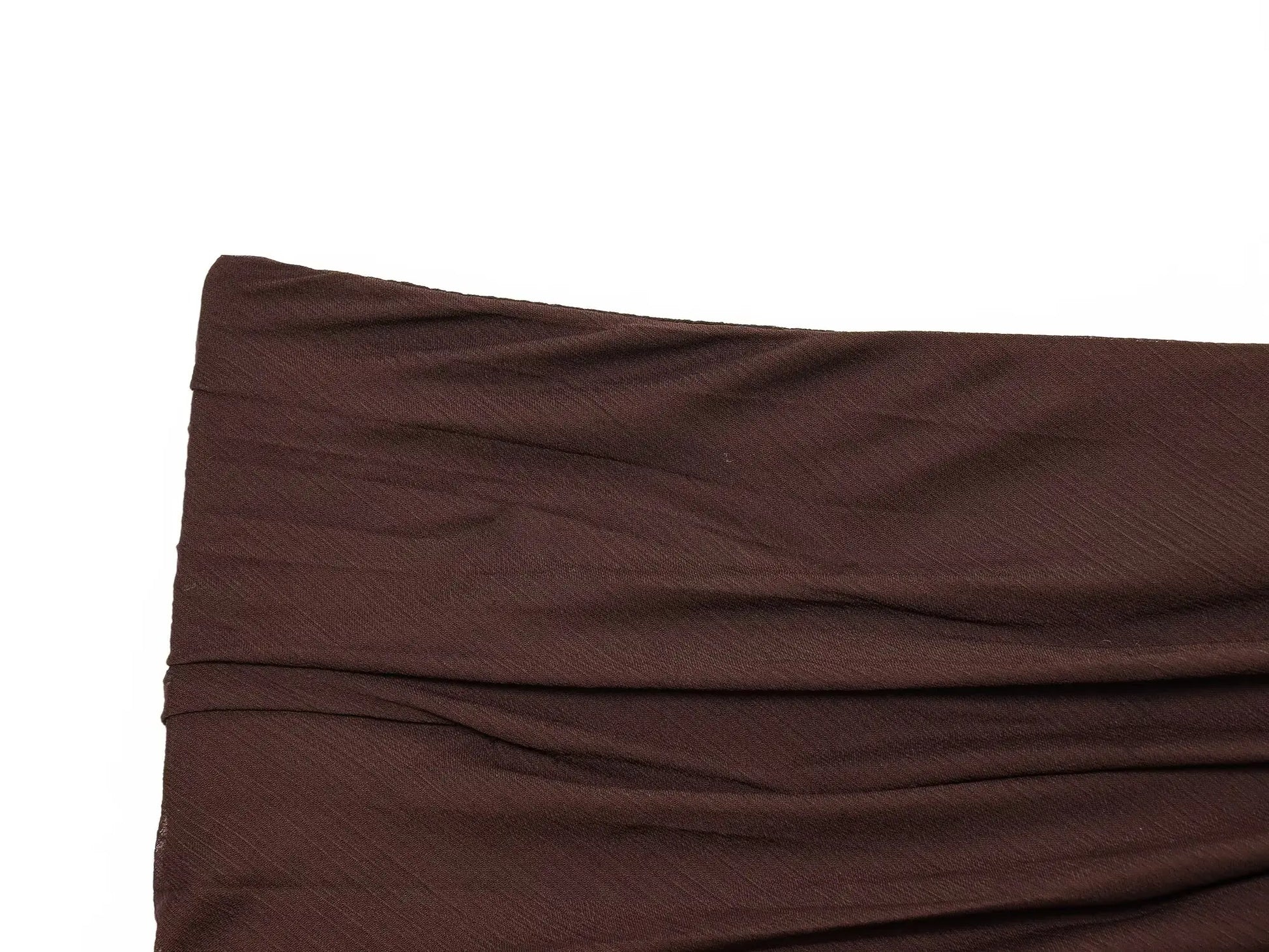 Women’s Simple and Comfortable Translucent Pleated Design Mid-length Skirt