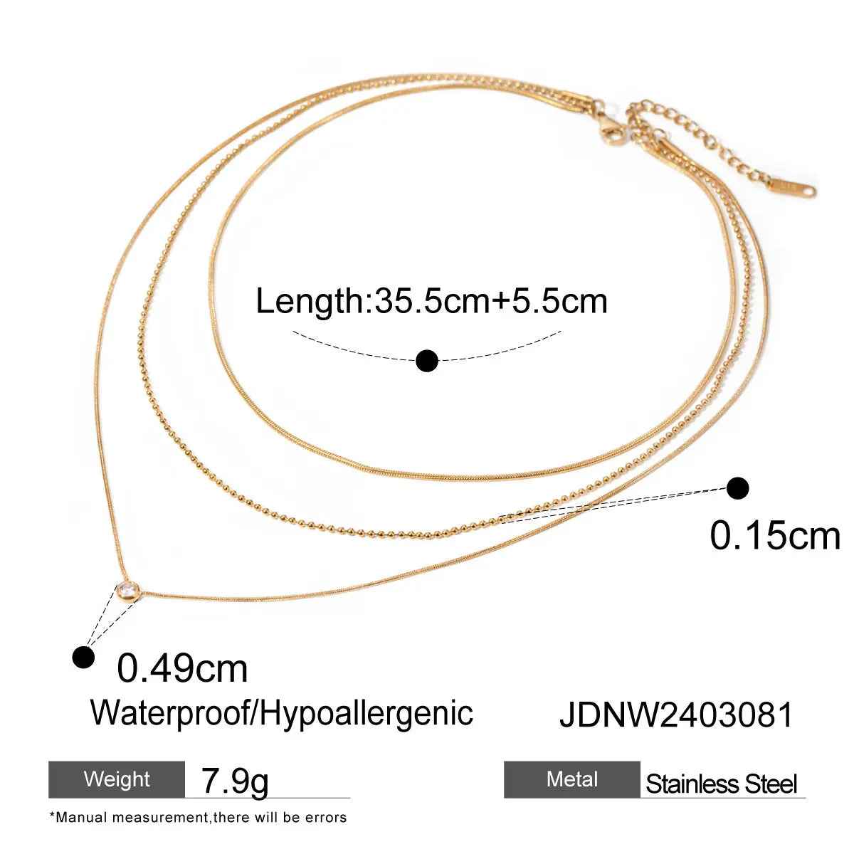 Women’s Simple And Light Luxury Titanium Steel Necklace - JDNW2403081 - electronic accessories