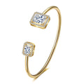 Women’s Simple Bracelet High-grade Water Drop Inlaid Square Diamond - Gold - electronic accessories
