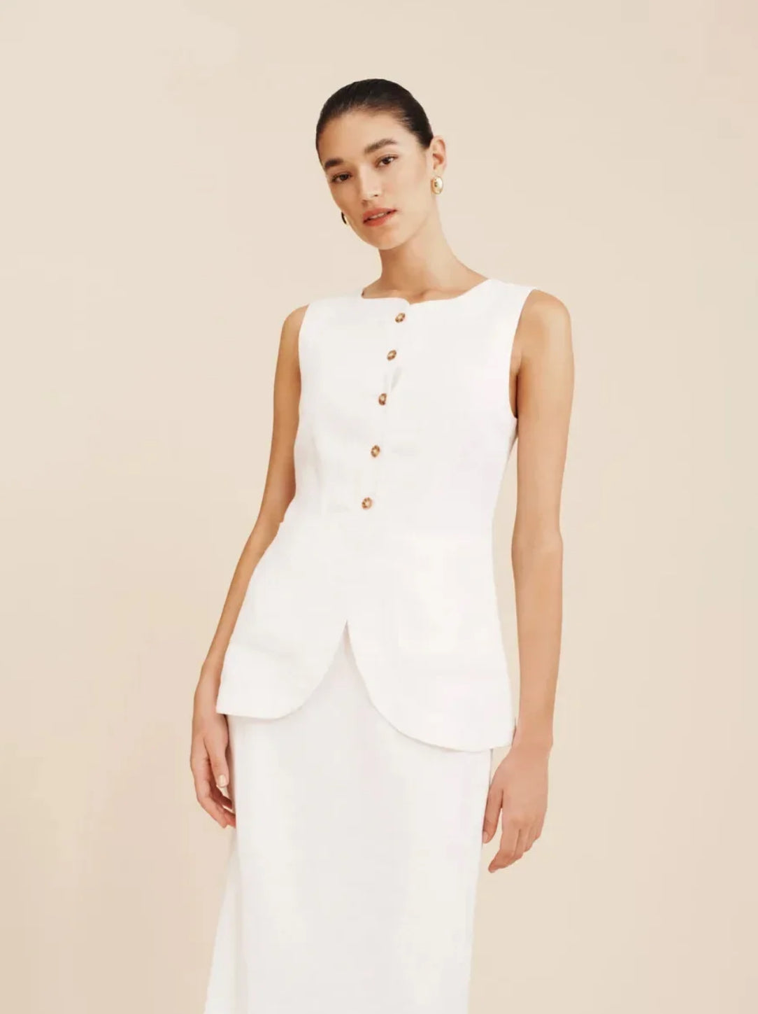 Women’s Sleeveless Vest High Waisted Skirt 2-Piece Set