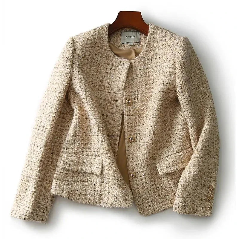 Women’s Slim Short Suit Single Breasted Round Neck Blazers