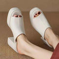 Women's Slippers High Heels Thick Bottom Round Head Open Toe Sandals