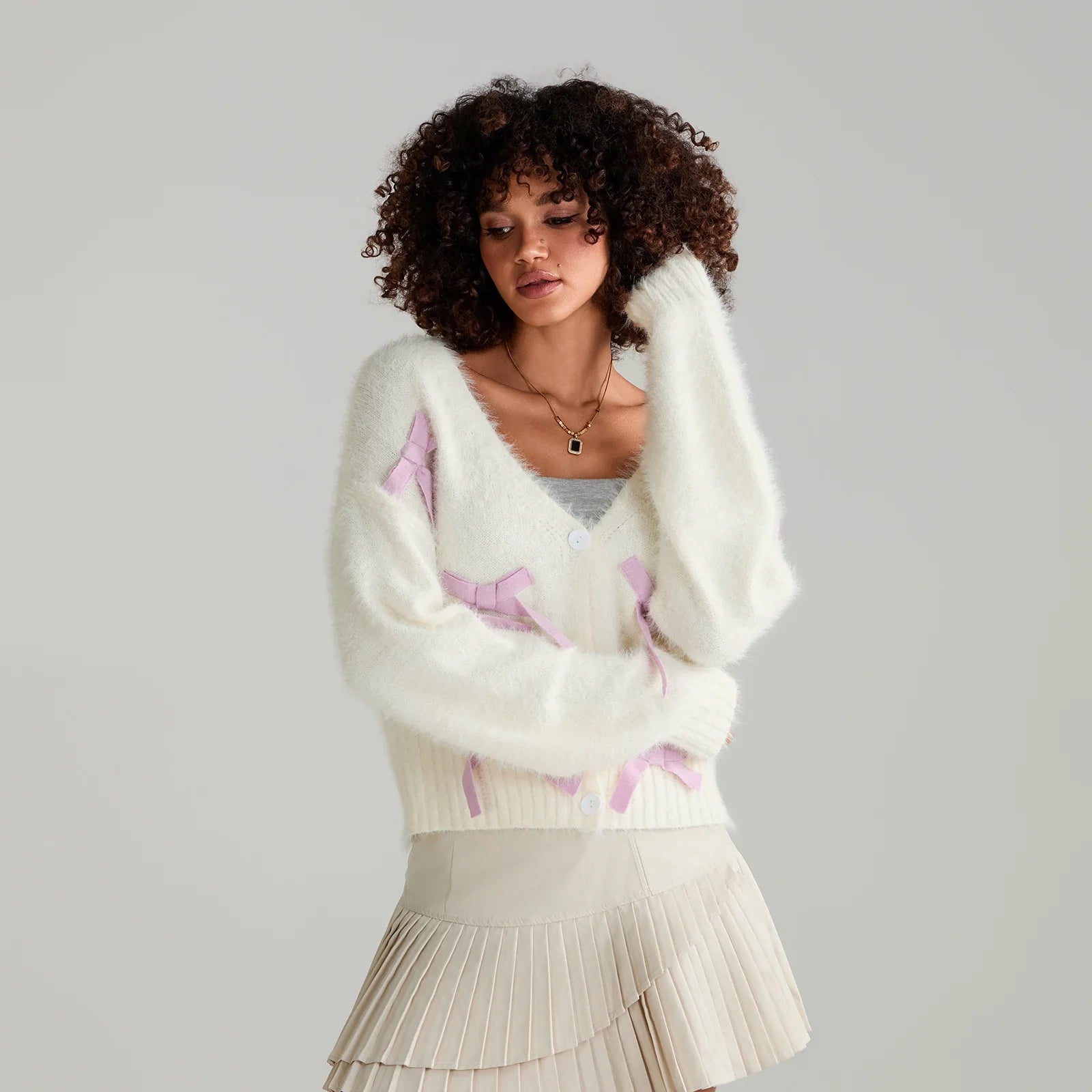 Women’s Solid Color Button Down Knit Cardigan