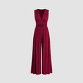 Women’s Solid Color Loose Sleeveless Knitted Jumpsuit - 2XL / Red - electronic accessories