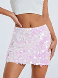 Women’s Solid Color Sparkle Sequin Skirt