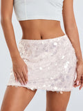 Women’s Solid Color Sparkle Sequin Skirt