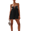 Women’s Spaghetti Strap Mini Dress - black / S