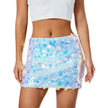 Women’s Sparkle Sequin Skirt - Blue / L