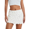 Women’s Sparkle Sequin Skirt - creamy-white / L