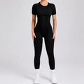 Women’s Sports Bodysuit Kit Yoga Fitness Jumpsuit - Black 2 / S