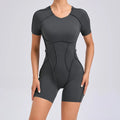 Women’s Sports Bodysuit Kit Yoga Fitness Jumpsuit - carbon gray 3 / M