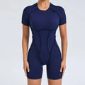 Women’s Sports Bodysuit Kit Yoga Fitness Jumpsuit - Navy 3 / M
