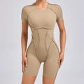 Women’s Sports Bodysuit Kit Yoga Fitness Jumpsuit - Soil brown 3 / L