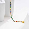Women’s Stainless Steel Rainbow Color Zircon Bracelet - Colorful Crystals - electronic accessories