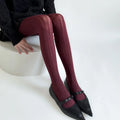Women’s Stockings Slim Pantyhose Spring Autumn Winter Leggings - Burgundy / One Size