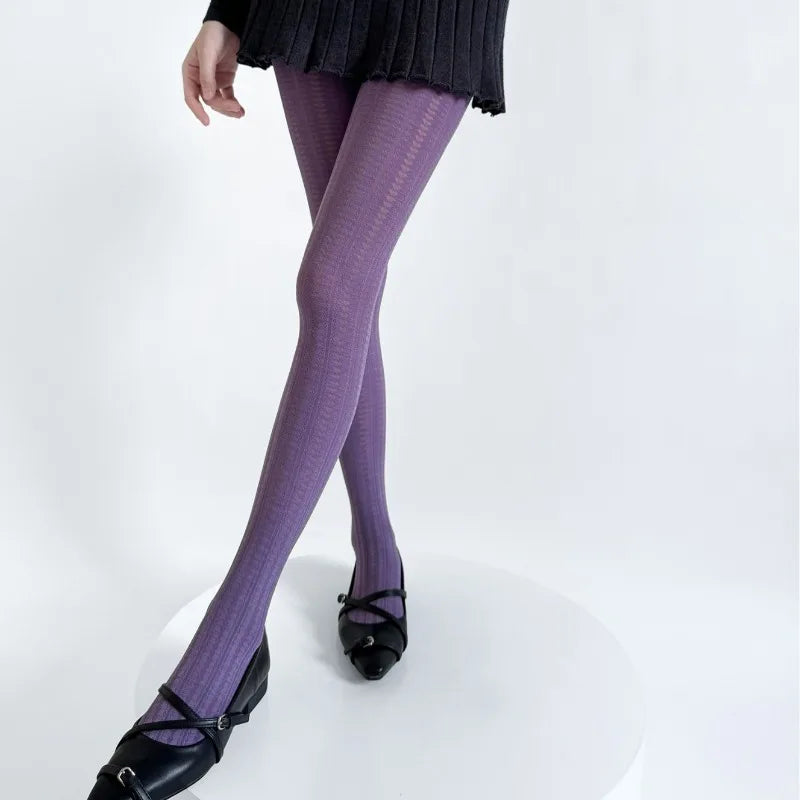 Women’s Stockings Slim Pantyhose Spring Autumn Winter Leggings - PURPLE / One Size