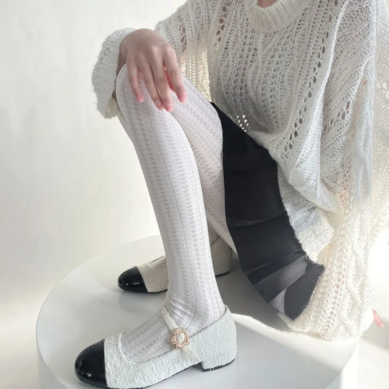 Women’s Stockings Slim Pantyhose Spring Autumn Winter Leggings - WHITE / One Size