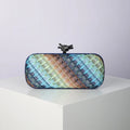 Women’s Straw Style Colorful Woven Clutch Bags - Blue / 23cm