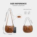 Women's Studded Crescent Saddle Bag