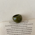 Women’s Stylish Retro Minimalism Niche Resin Bracelet Ring - Green - electronic accessories