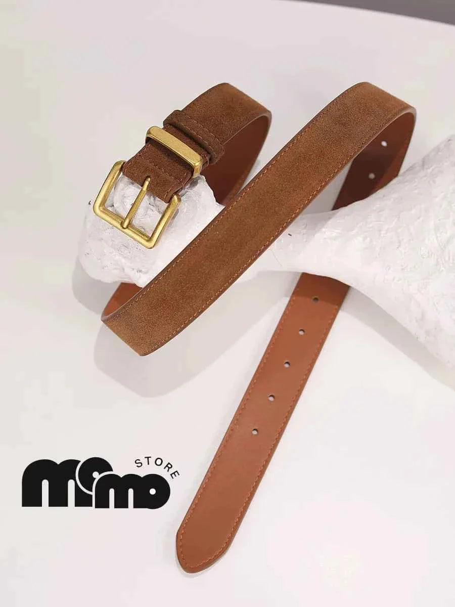 Women's Suede Cowhide Belts Genuine Leather