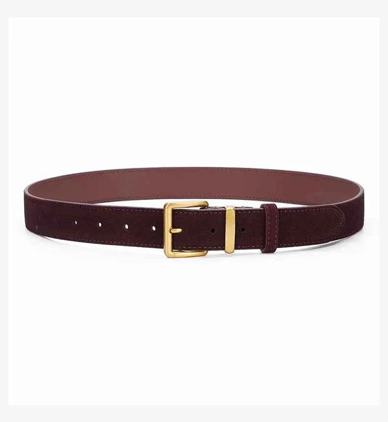 Women's Suede Cowhide Belts Genuine Leather