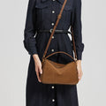 Women’s Suede Genuine Leather Crossbody Bag