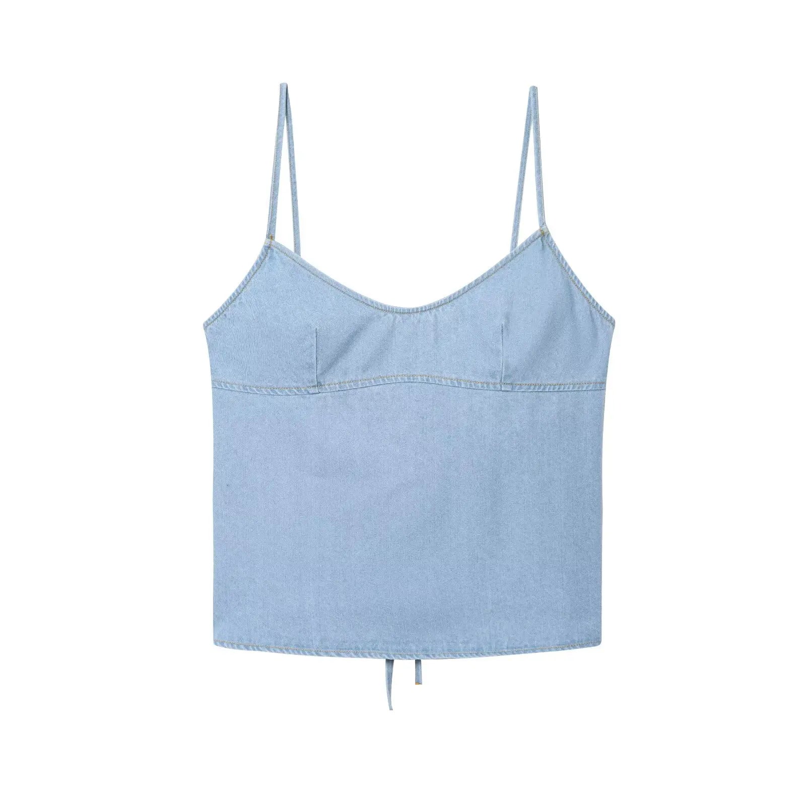 Women’s Summer Casual 2-Piece Set - Only Blue Top / L