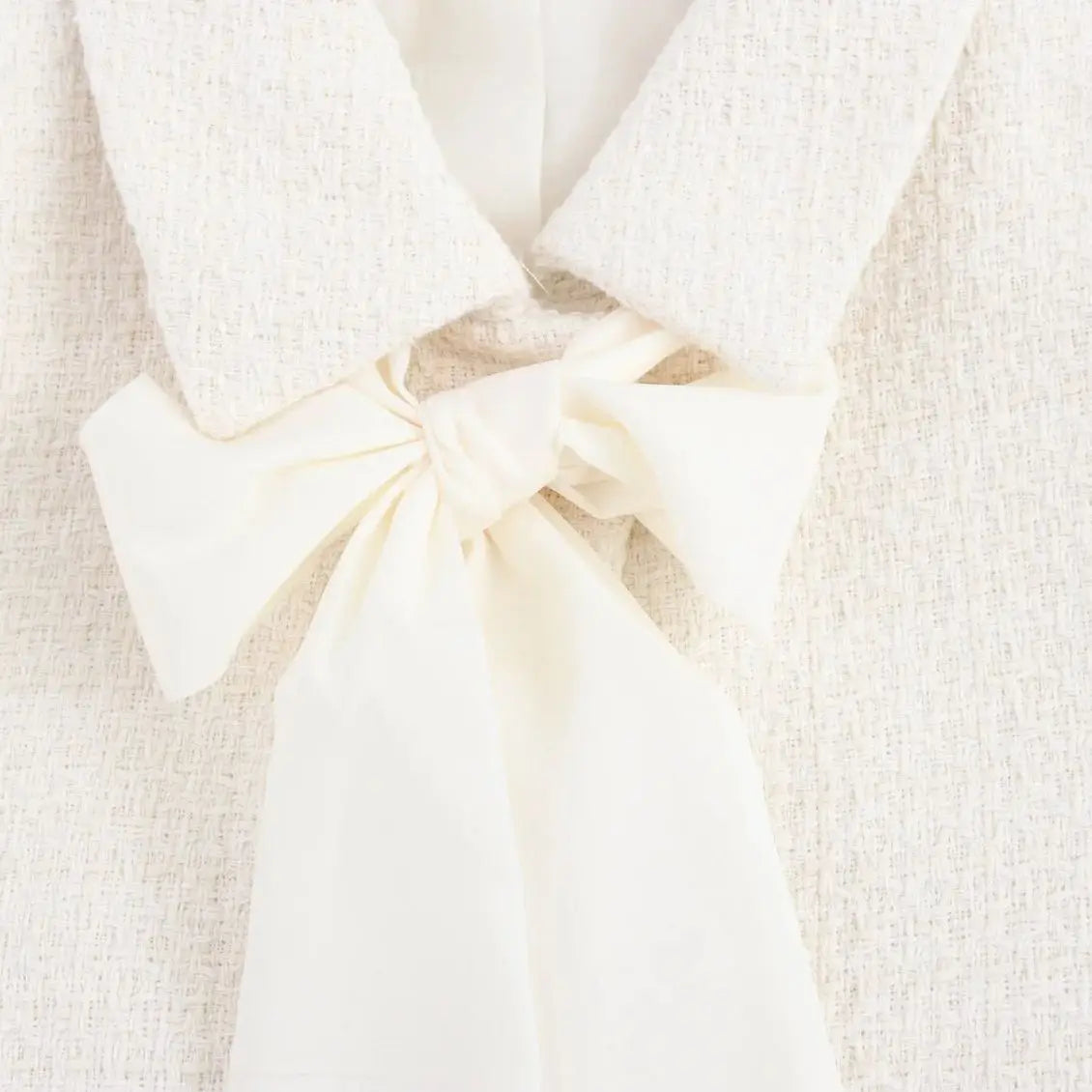 Women’s Texture Bow Lace-up Cropped Blazer