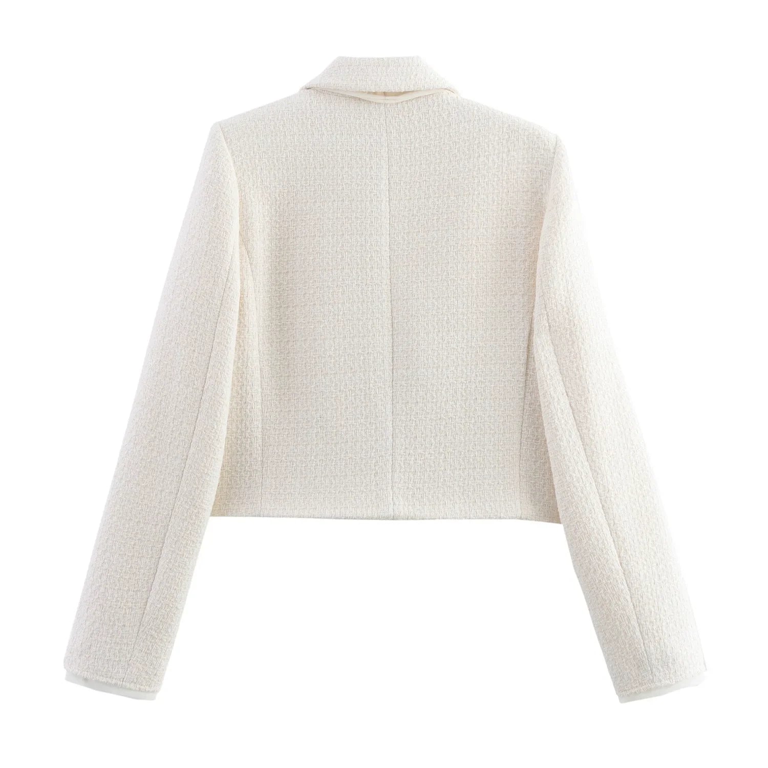 Women’s Texture Bow Lace-up Cropped Blazer