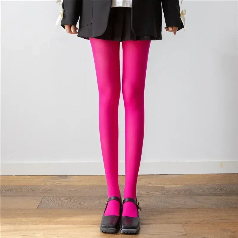 Women’s Tights Slim Stockings Pantyhose - rose red / One Size
