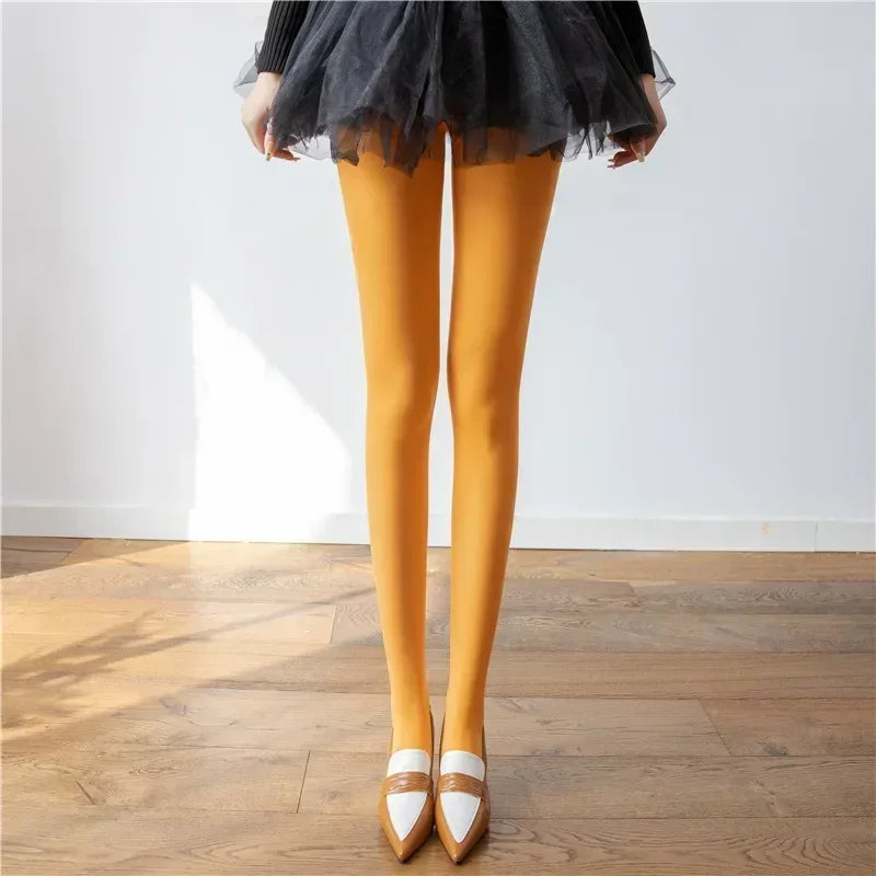 Women’s Tights Slim Stockings Pantyhose - orange / One Size