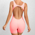 Women’s Tracksuit Yoga Set Backless Jumpsuits One Piece - Peach color / L / CHINA