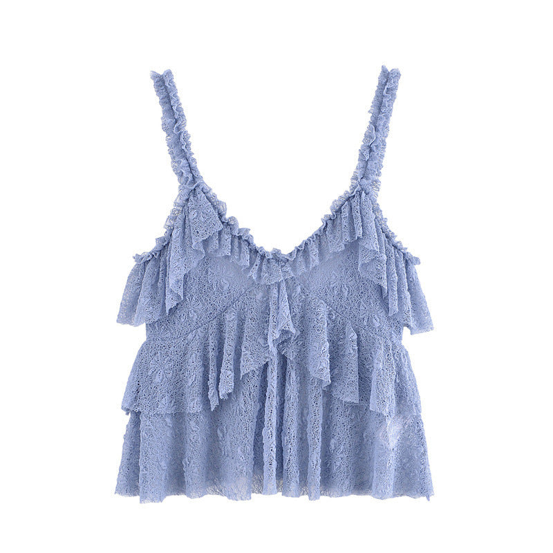 Women’s V-neck Camisole Top High Waist Skirt - L - Other