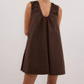 Womens V Neck Tank Dress - F / XL