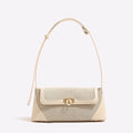 Women’s Vintage French Bread Single Shoulder Bag - Beige White