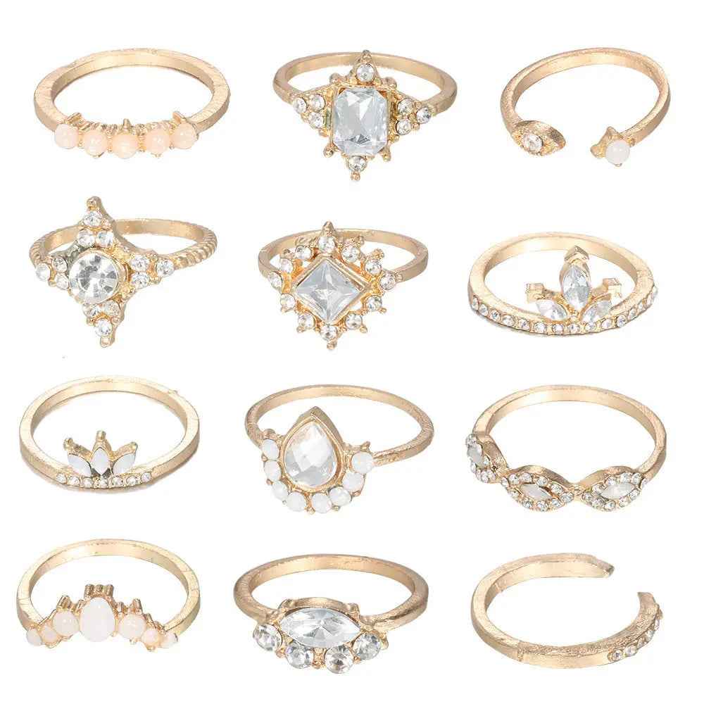 Women's Vintage Water Drop Diamond Ring Suit - Norellé