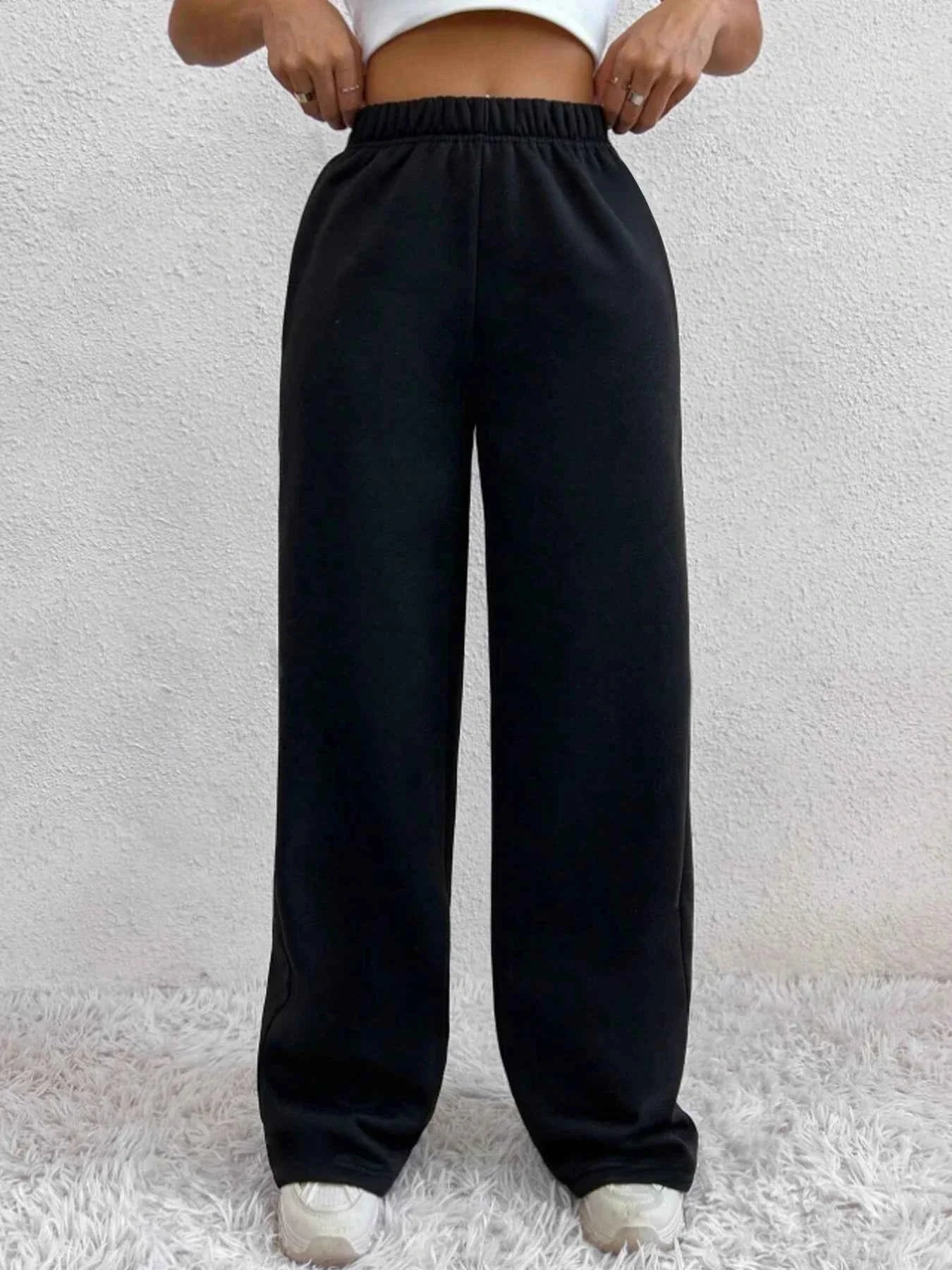 Women's Warm Pants Fleece Lined High Waist