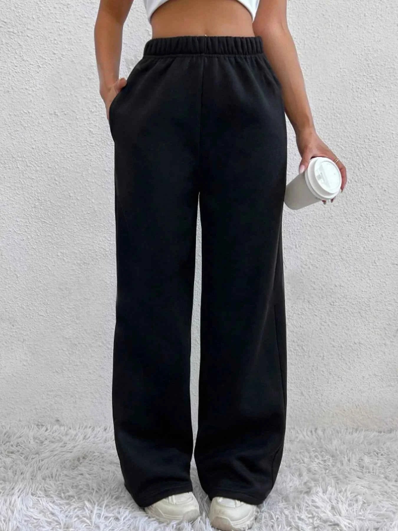 Women's Warm Pants Fleece Lined High Waist