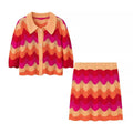 Women’s Western Style Knitted Top Half Skirt Set