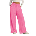 Womens Wide Leg Sweatpants High Waisted - pink / XXL
