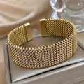 Women’s Wire Embossed Titanium Steel Bracelet - electronic accessories