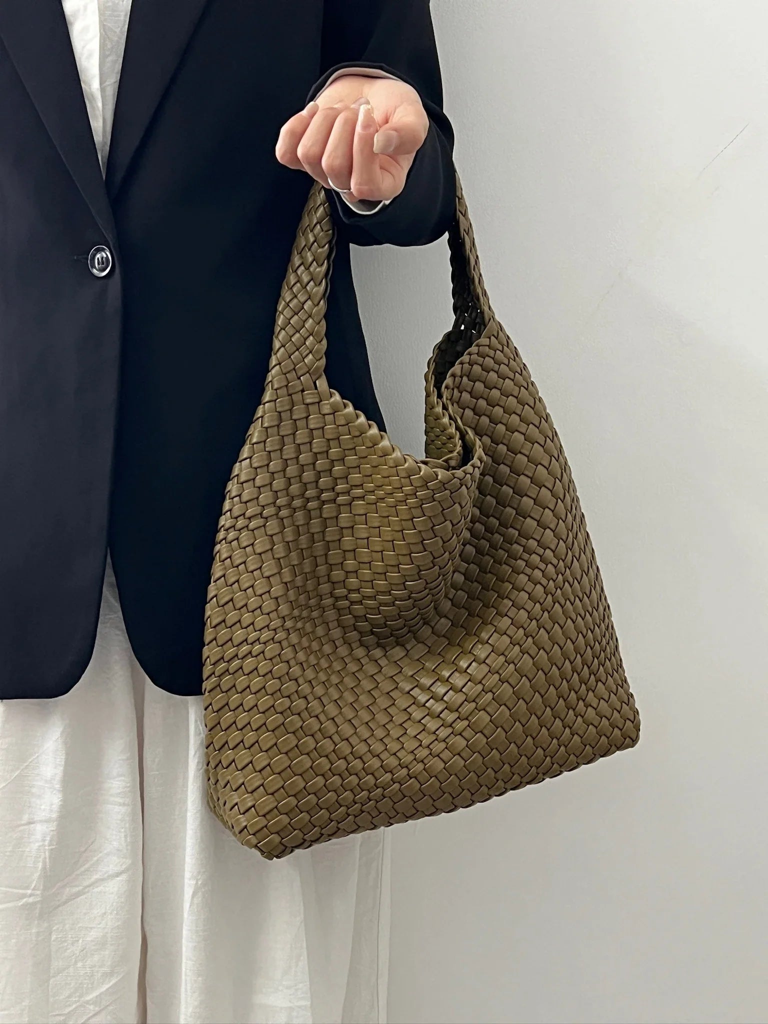 Woven Bag Purses and Handbags PU Leather For Women