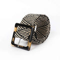 Woven Bohemian Style Square Buckle Wide Women Belt