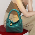 Woven Crossbody Tote Bag for Women Vegan Leather