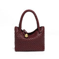 Woven Crossbody Tote Bag for Women Vegan Leather