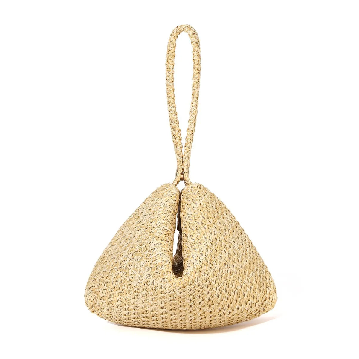 Woven Handbags Summer Metal Round Handle Straw Bag - 1